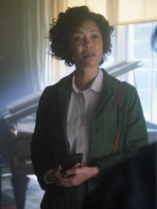 Dr. Rachael Fairburn Dark Green Military Jacket